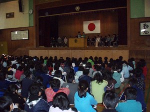 立会演説会　演説中